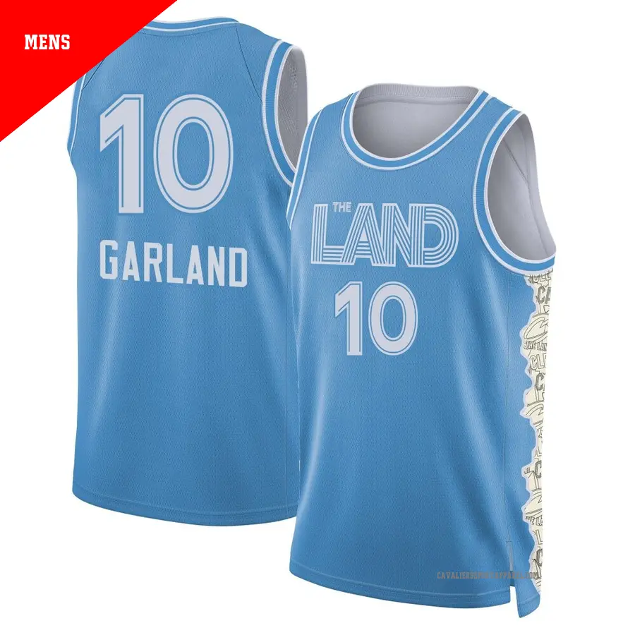 ＃10 Men's Darius Garland Cleveland Cavaliers 2024/25 Swingman Light Blue City Edition Jersey