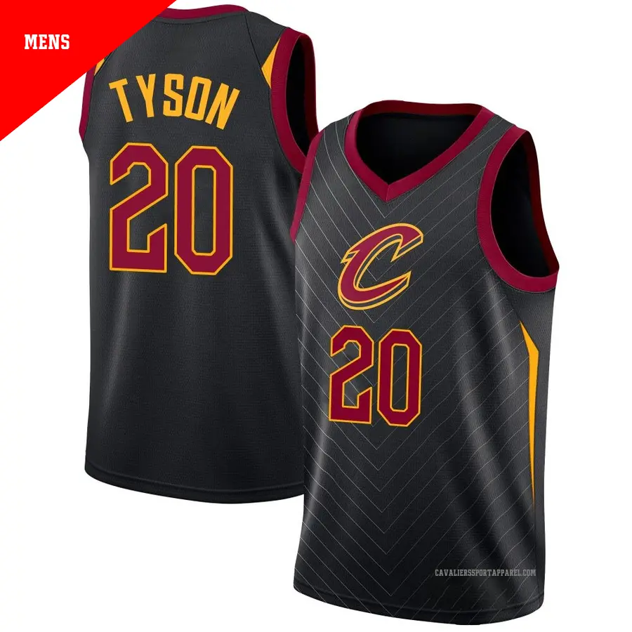 ＃20 Men's Jaylon Tyson Cleveland Cavaliers Black Swingman JerseyStatement Edition