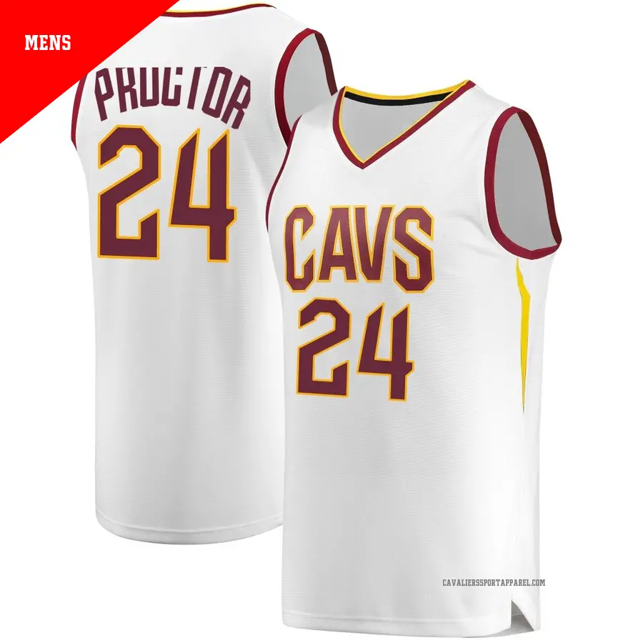 ＃24 Men's Tyrese Proctor Cleveland Cavaliers White Fast Break JerseyAssociation Edition