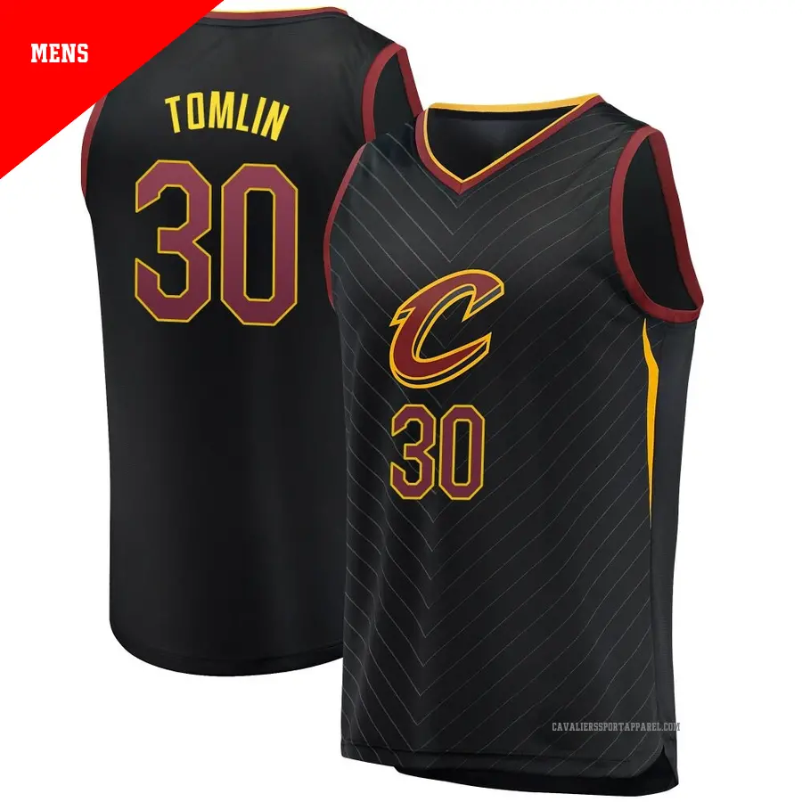 ＃30 Men's Nae'Qwan Tomlin Cleveland Cavaliers Black Fast Break JerseyStatement Edition