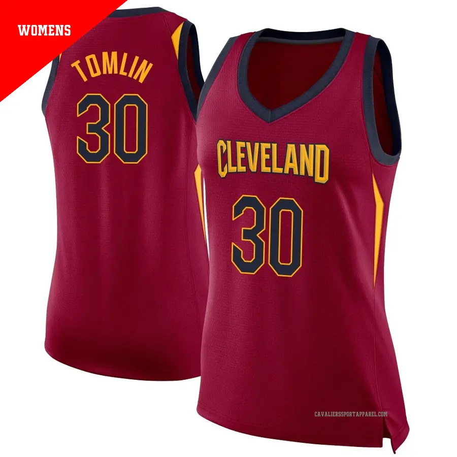 ＃30 Women's Nae'Qwan Tomlin Cleveland Cavaliers Swingman Maroon JerseyIcon Edition