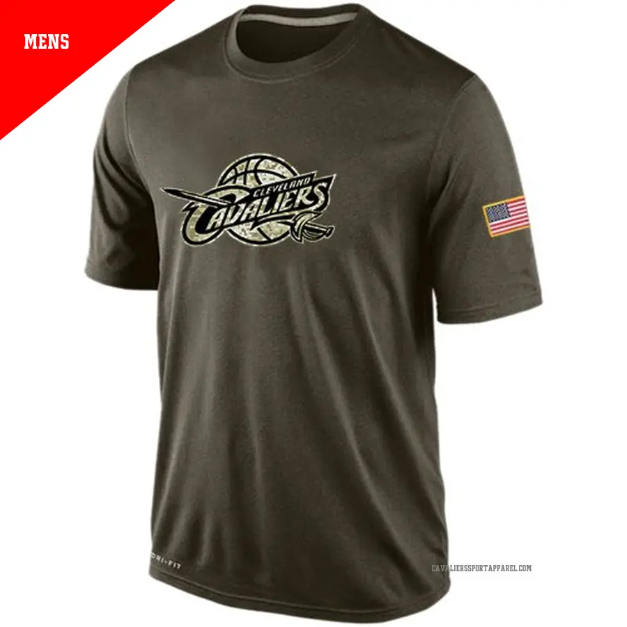 Men's Cleveland Cavaliers Olive Salute To Service KO Performance Dri-FIT T-Shirt